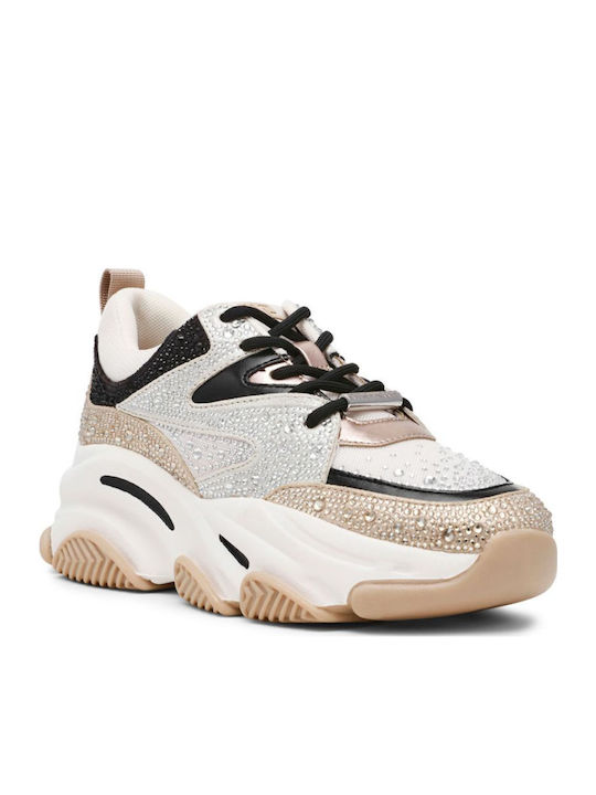 Steve Madden Privy Turnschuhe Silver Gold Black Steve Madden Privy Turnschuhe Silver Gold Black