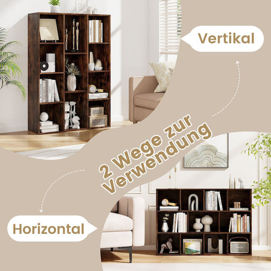 Bookcase Coffee 74x24x106cm