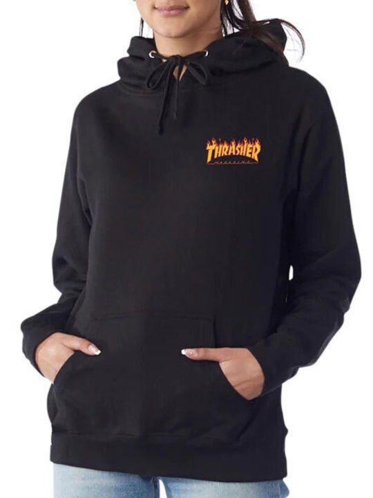 Women's Sweatshirt Hooded Black