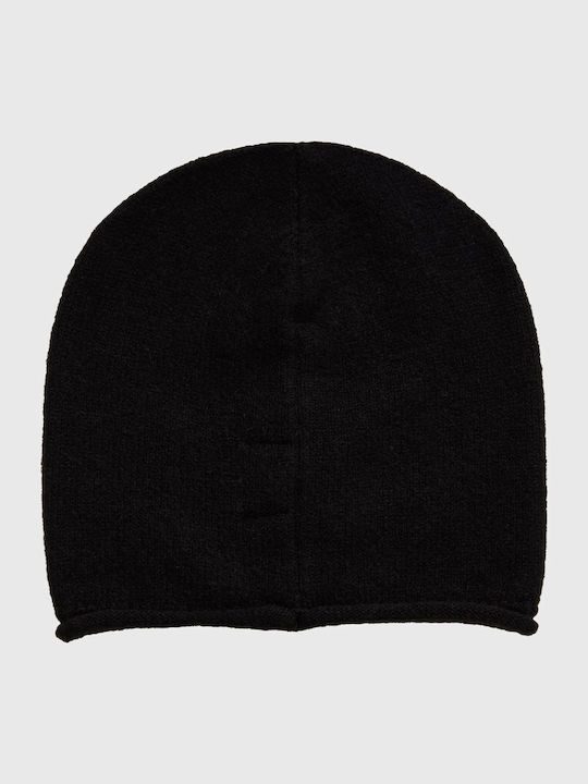 Beanie Γυναικείος Σκούφος Πλεκτός σε Μαύρο χρώμα