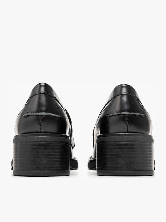 Δερμάτινα Γυναικεία Loafers σε Μαύρο Χρώμα