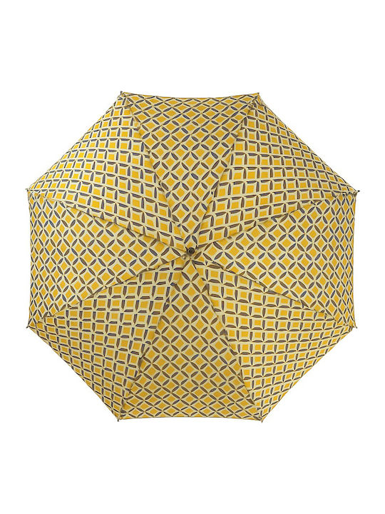 Rain Automatic Umbrella with Walking Stick Yellow