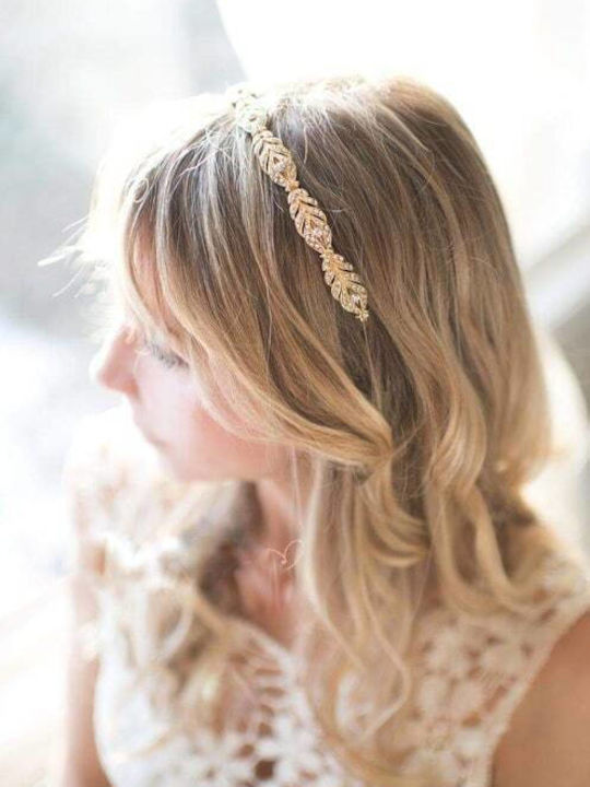 'ivy' Bridal Metal Headband Swarovski Crystals