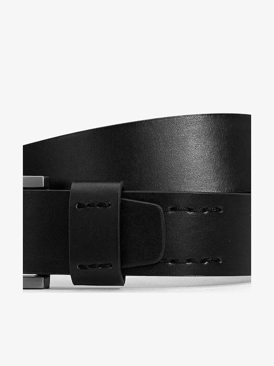 Men's Belt from Artificial Leather Black