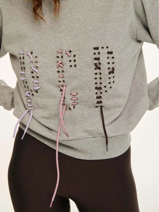 Cropped Women's Sweatshirt Gray