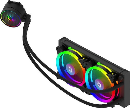 Aqirys 240 AIO Υδρόψυξη AIO CPU με 2 Ανεμιστήρες 120mm και ARGB Φωτισμό