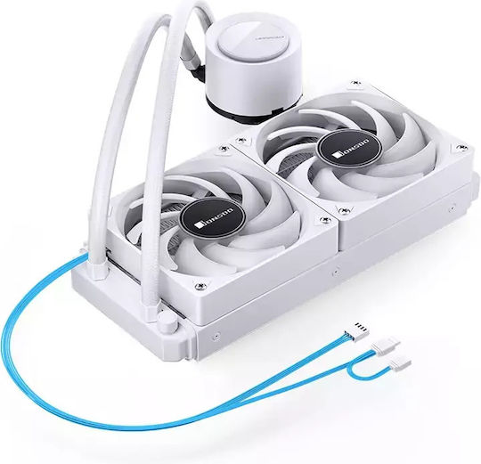 Jonsbo TG-240 Water Cooling System AIO CPU with 2 120mm Fans and ARGB Lighting White