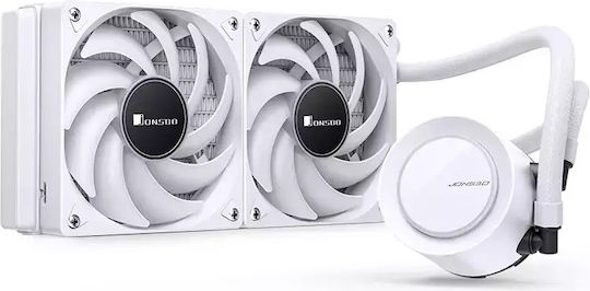 Jonsbo TG-240 Water Cooling System AIO CPU with 2 120mm Fans and ARGB Lighting White