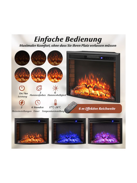Costway Стенен Електрическа печка 1500W Черен