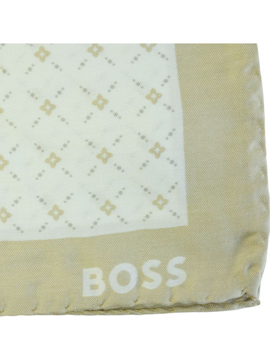Boss Γυναικείο Μεταξωτό Φουλάρι Μπεζ