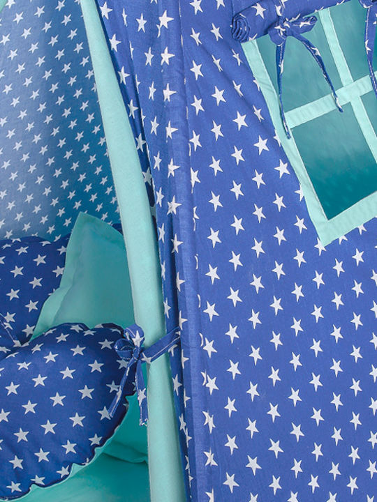 Bobono Kinderzelt Indisch Stars 722 Blau