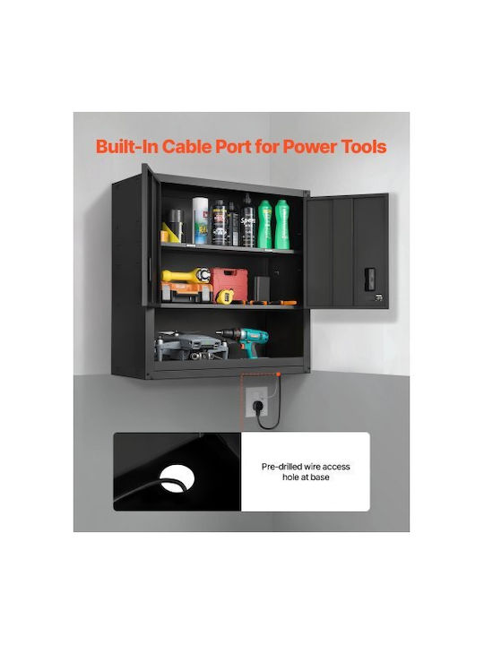 Double-Leaf Metallic Cabinet with Locking Capability 76.2x30.5x76.2 cm