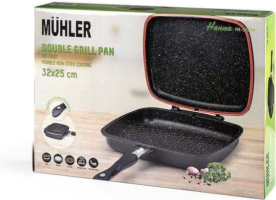 Muhler Hanna Double Pan made of Cast Aluminum with Stone Coating 32cm