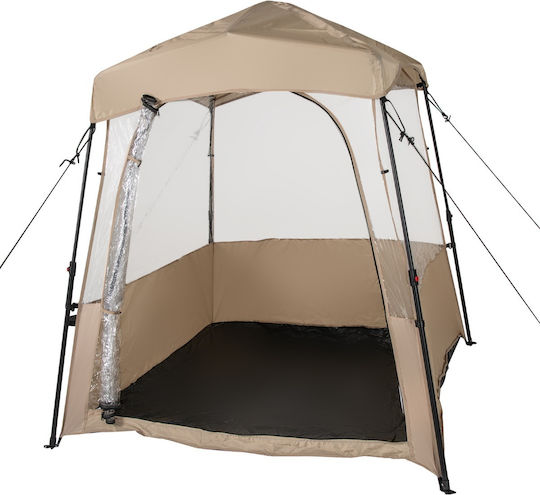 Costway Camping Tent Pop Up Brown 160x176cm