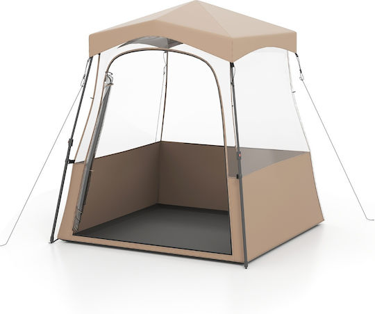 Costway Camping Tent Beige 193cm