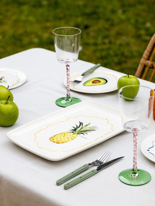Hermia Serving Platter Rectangular Multicolored 34x25cm
