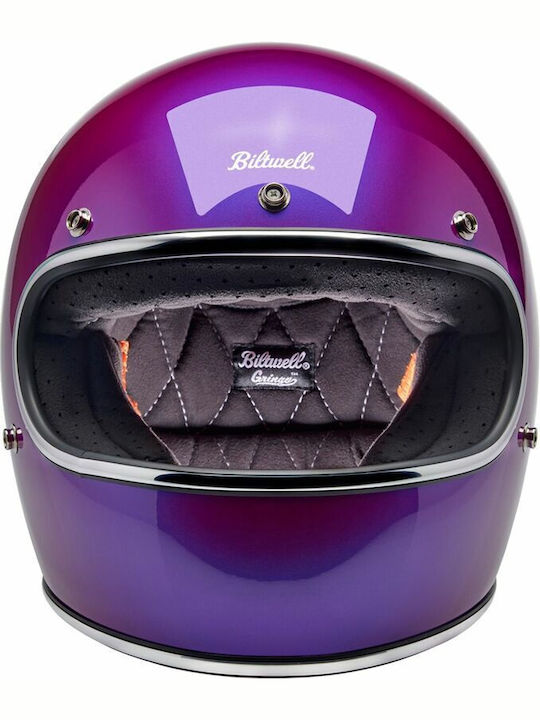 Biltwell Gringo Metallic Purple Motorradhelm Volles Gesicht DOT