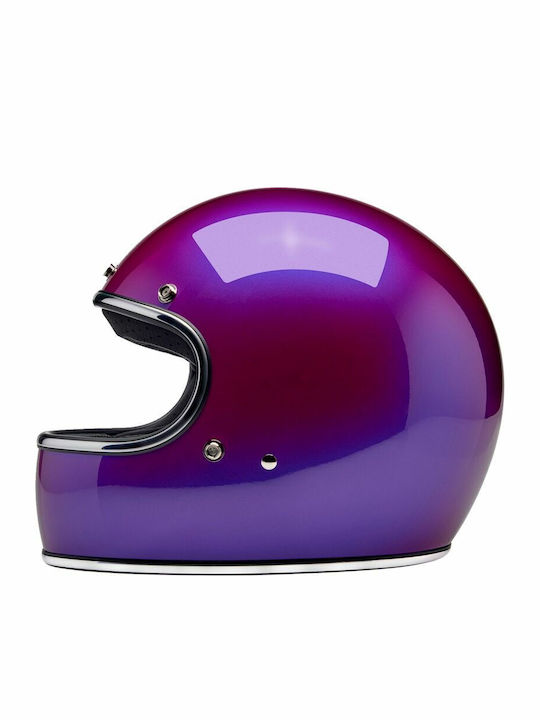 Biltwell Gringo Metallic Purple Motorradhelm Volles Gesicht DOT