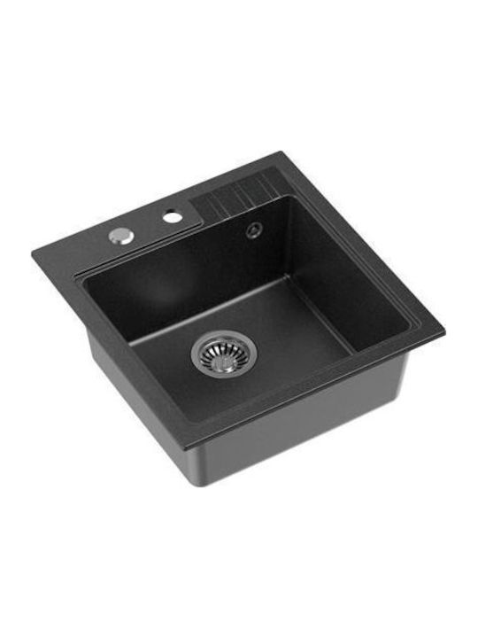Steiner Drop-In Sink Synthetic Granite with Faucet W50xD52cm Granite Black