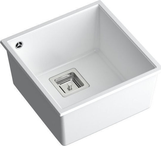 Quadron Ένθετος Inox Μ42xΠ42cm Λευκός