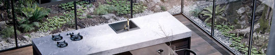 GraniteQ EVAN 156 Drop-In Sink Left Inox W100xD50cm Snow White