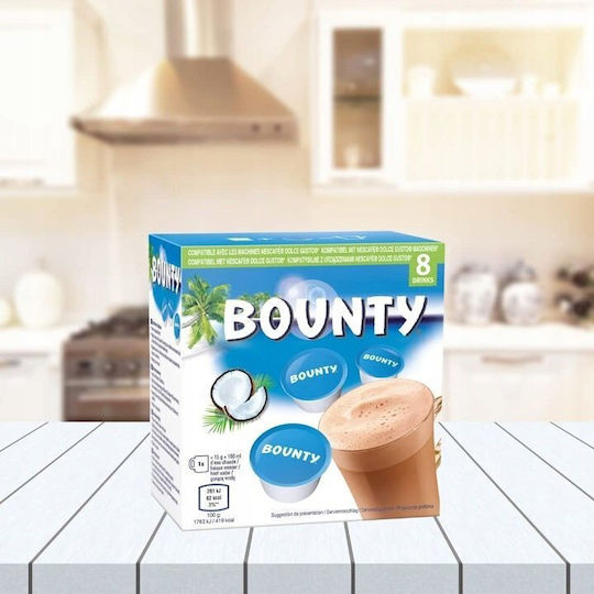 Bounty Kapseln Kompatibel mit Maschine Dolce Gusto 8Mützen