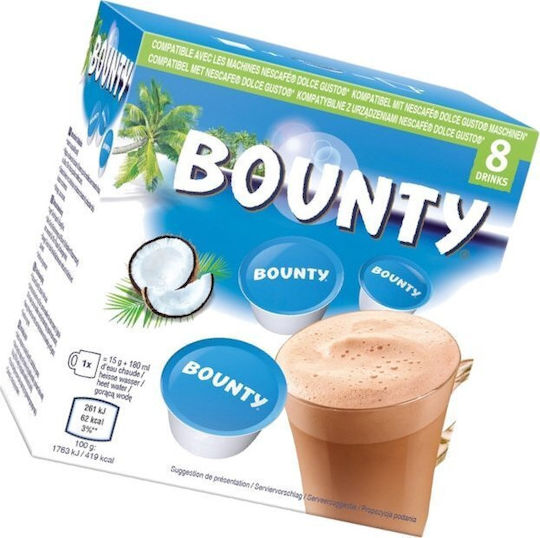 Bounty Kapseln Kompatibel mit Maschine Dolce Gusto 8Mützen
