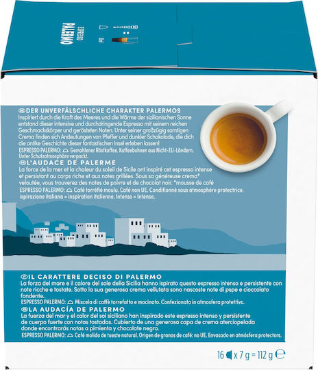 Nescafe Kaffee- und Getränkekapseln Espresso Dolce Gusto Espresso Palermo Kompatibilität mit Maschine Dolce Gusto 16 Stück