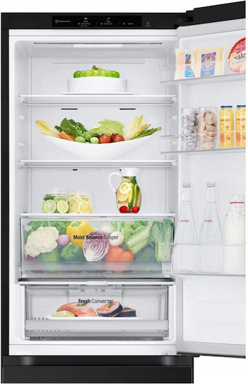 LG Kühl-Gefrierkombination 344Es Total NoFrost H186xB59.5xT68.2cm. Schwarz GBV3100EEP