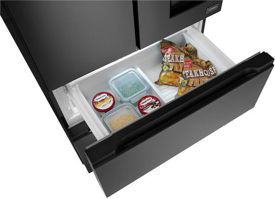 Concept Eingebauter Side-by-Side Kühlschrank 506Es NoFrost H183xB83.6xT70.6cm. Schwarz LA6683DS