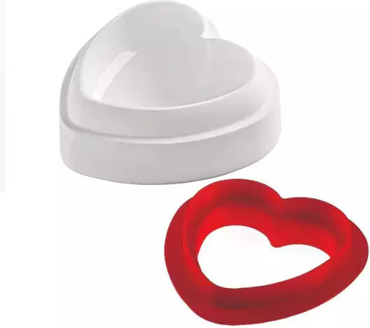 Silikomart Ti Amo Formă de Patiserie pentru Chec Inima din Silicon 17x16.4x6.3buc 1buc