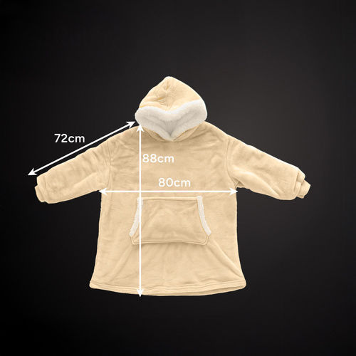 Pătură Polar Fleece Cu Mâneci 88x80cm Bej