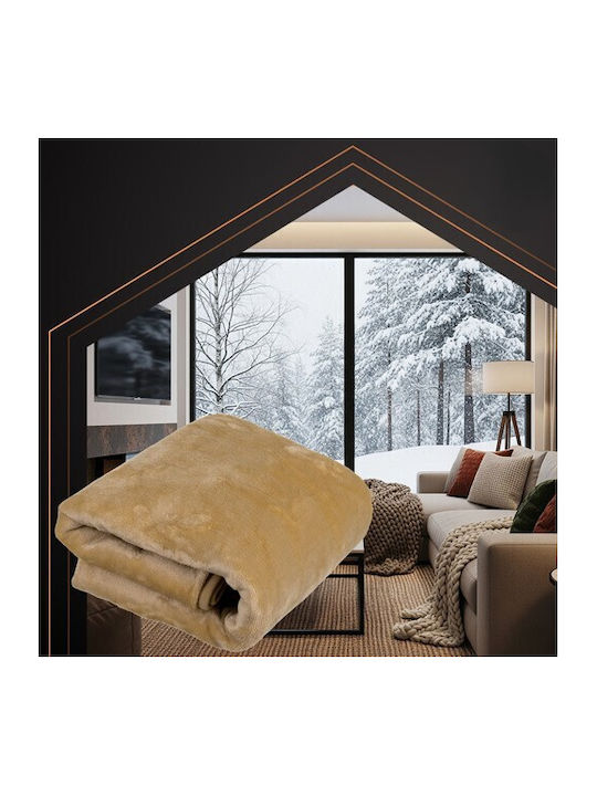Κουβέρτα Μονή 160x90εκ. Beige