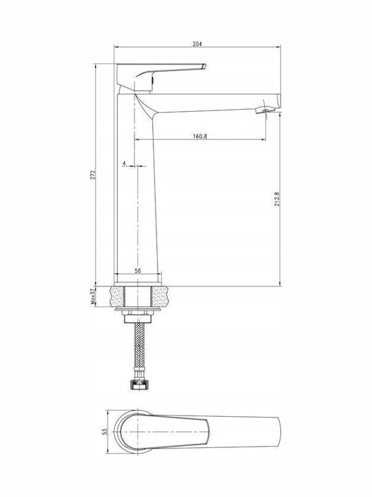 Cersanit Moduo Mixing Sink Faucet Chrome