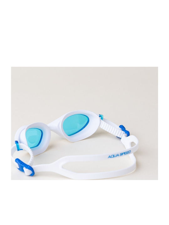 Aquaspeed Swimming Goggles Adults with Anti-fog Lenses White
