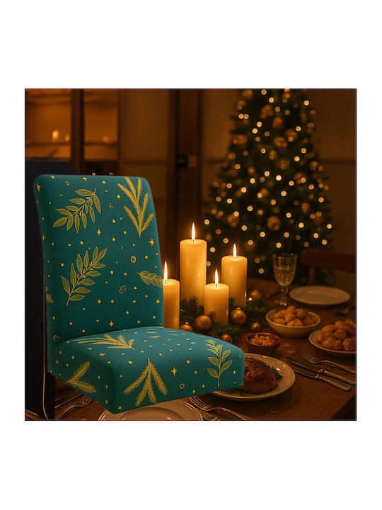 Еластичен Калъф За стол Green/gold 50x40см 6бр ZY12663QWS37