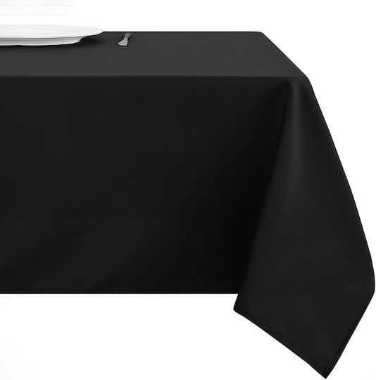Τραπεζομάντηλο Αλέκιαστο Black 137x274εκ.
