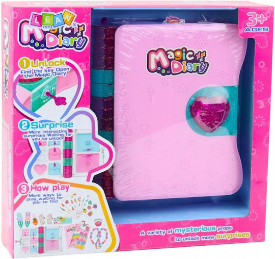 Lean Toys Σημειωματάριο με Λουκέτο Ροζ