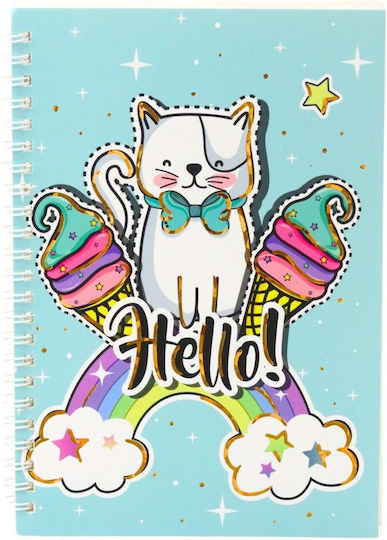 Lean Toys Notebook 60 Sheets A5 Ruled Turquoise