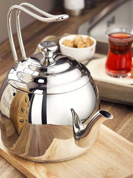 Τσαγιέρα Ανοξείδωτη Ασημί 2000ml