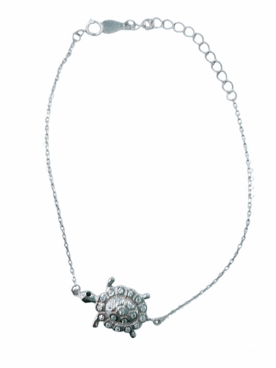 Damentaschenarmband Aus Silber Mit Schildkröte