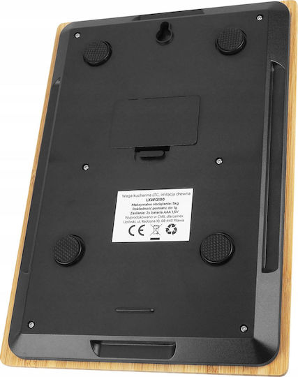 LTC Audio Digital Kitchen Scale Up To 5kg Brown