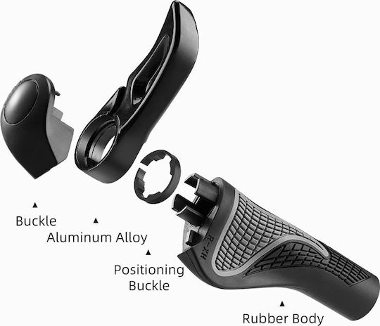 Rockbros Bt1007b Bicycle Grips Rubber Black