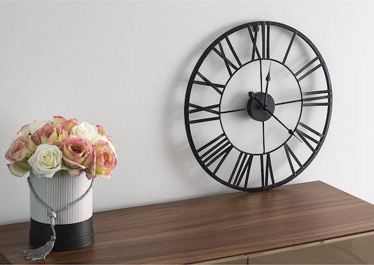 Wall Clock Metallic Black Ø47cm