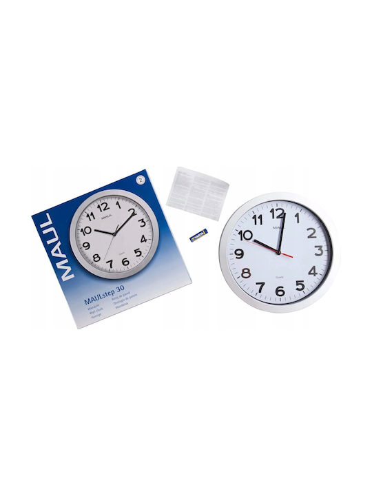 Maul Maul Wall Clock Plastic White Ø30cm