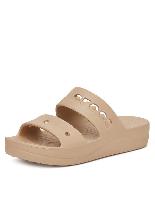 Baya Flip Flops in Sandal Style with Platform in Beige Colour
