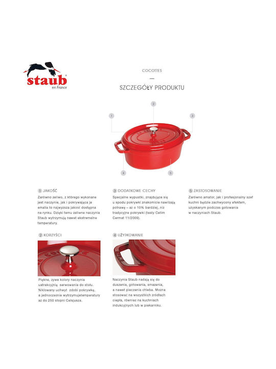 Staub Dutch Oven Oval 2Es 1Stück