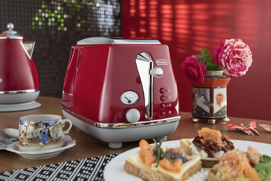 De'Longhi Icona Φρυγανιέρα 2 Θέσεων 900W Γκρι