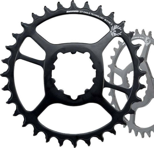 Sram Eagle X-sync2 Chainring 32t Direct Mount 6mm Offset Steel 12 Speed Black