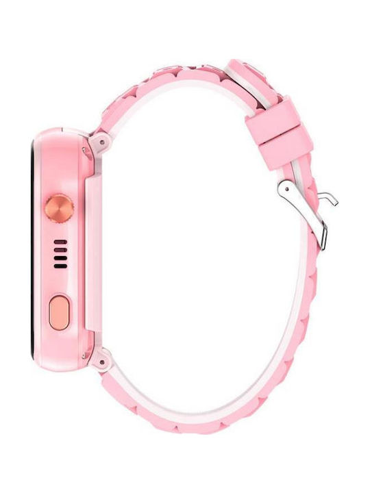 XO Ceas digital pentru copii H130 cu GPS și curea din cauciuc/plastic Roz
